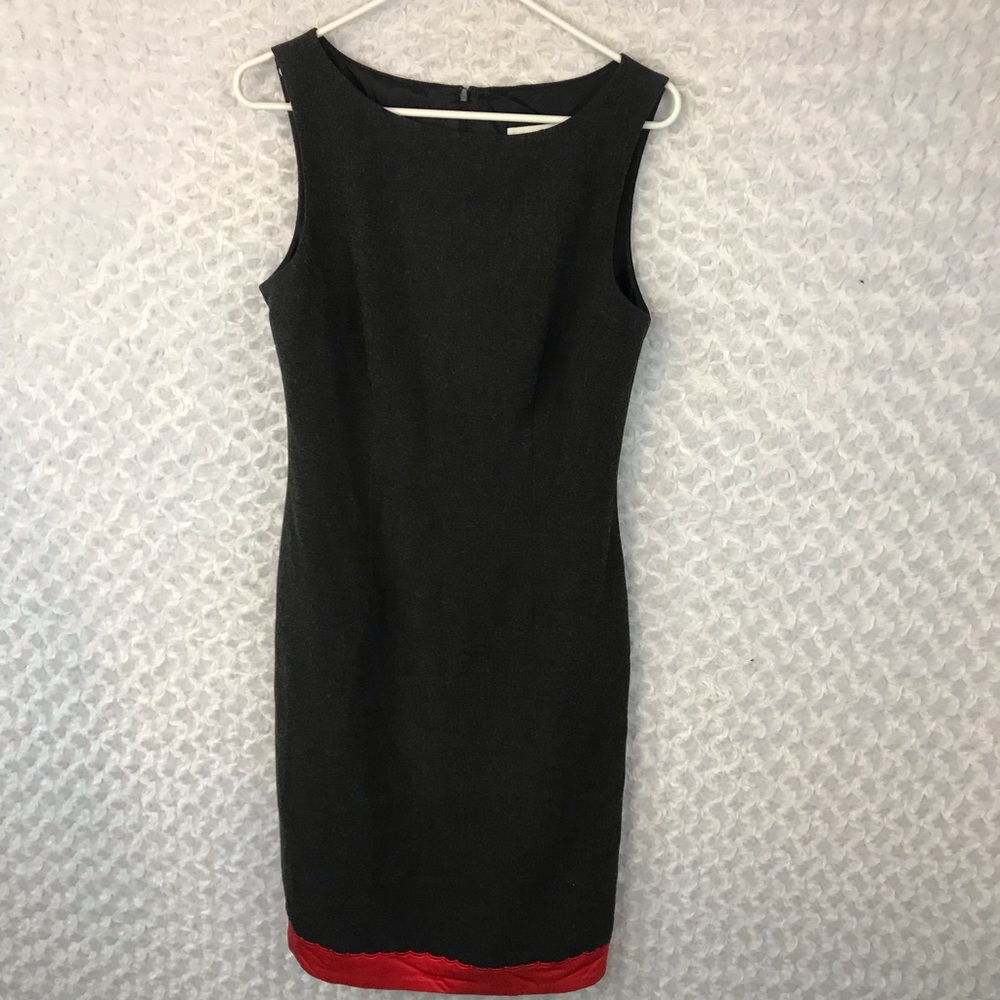 Trina Turk Black Satin Trim Shift Dress